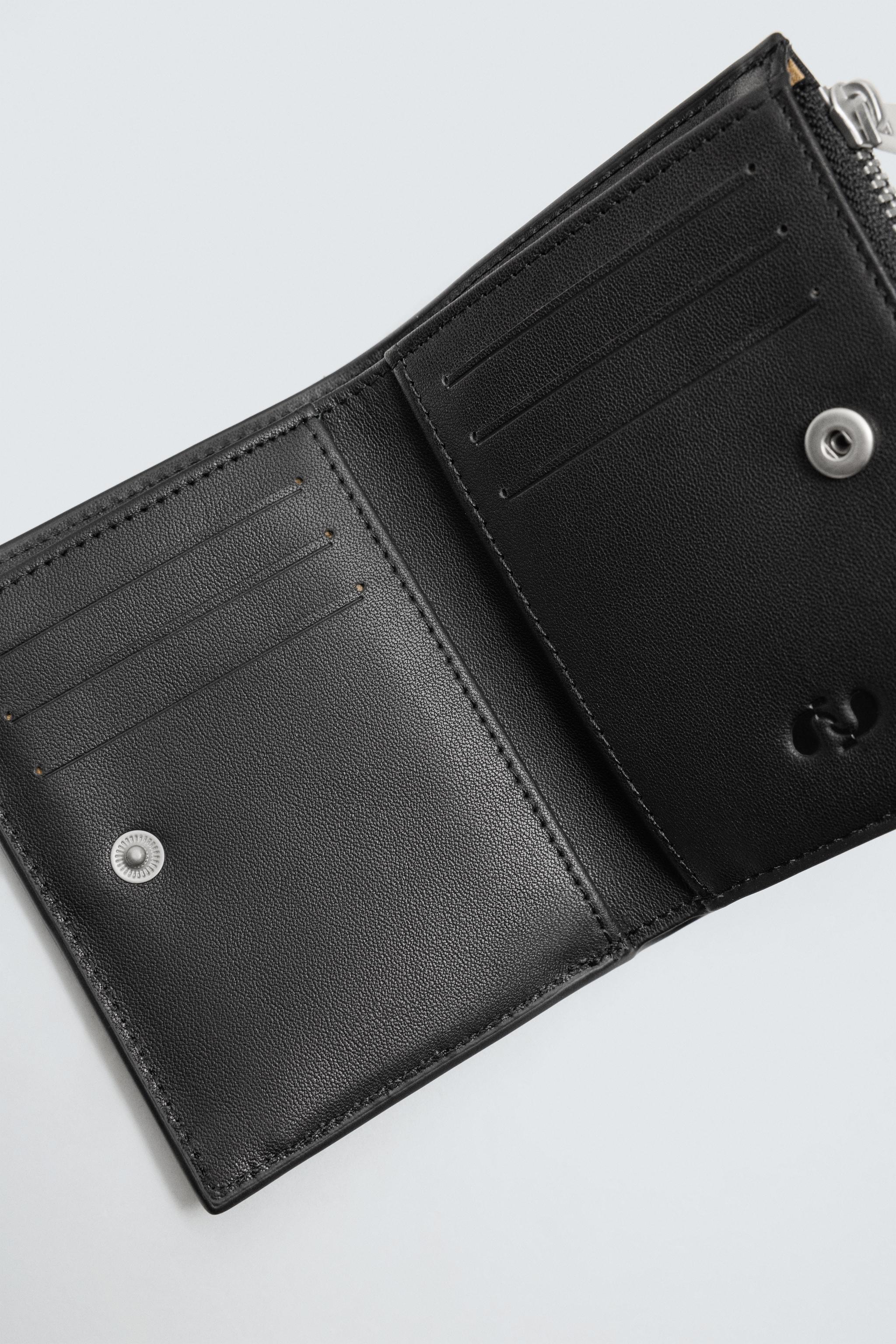 LEATHER WALLET - Black | ZARA United States