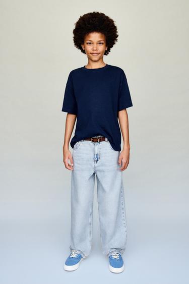 RELAXED BAGGY JEANS - lys blå fra Zara