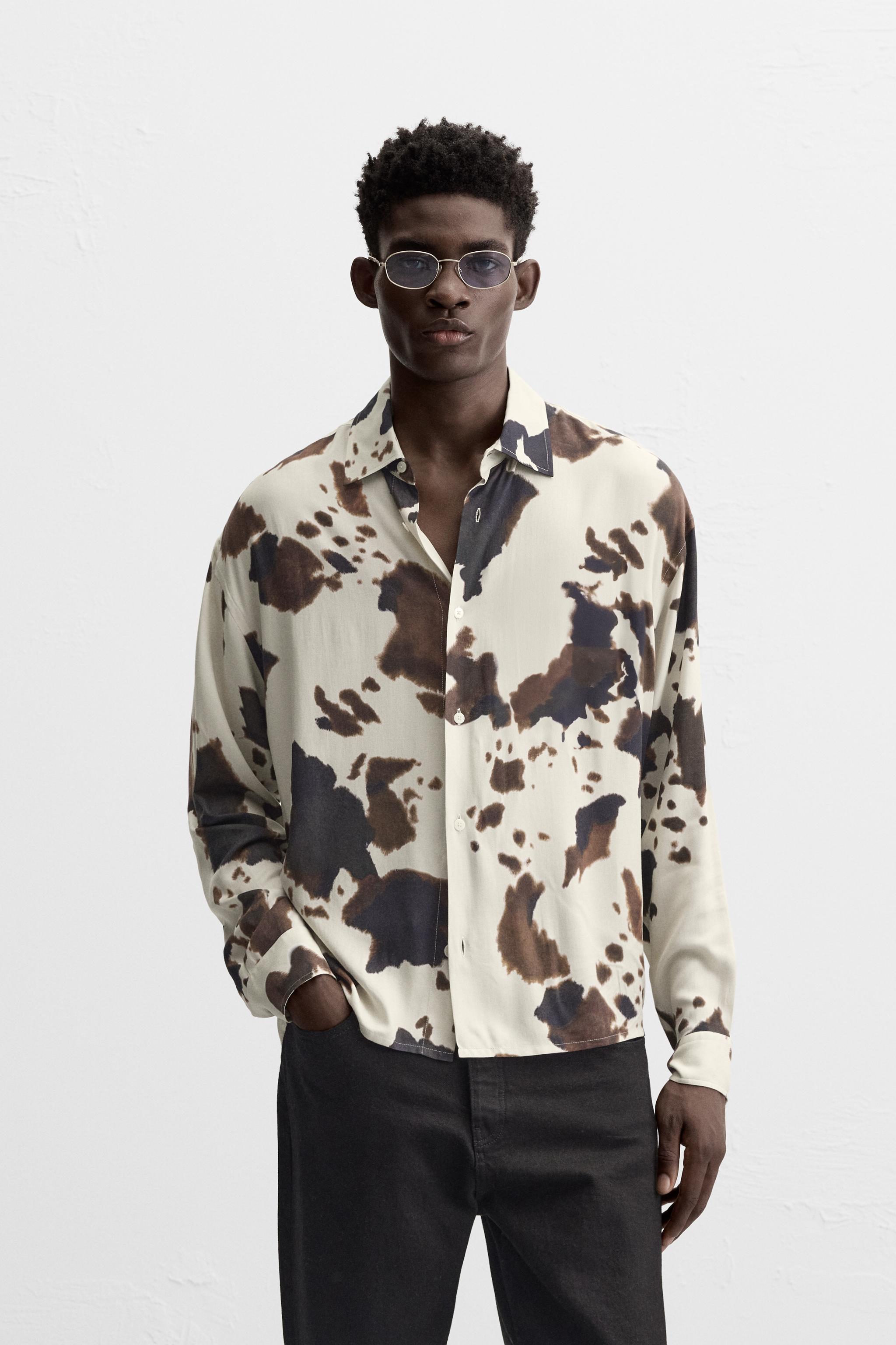 ANIMAL PRINT SHIRT Brown White ZARA Canada