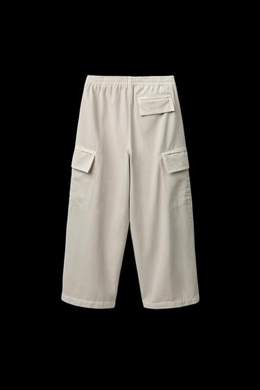 PANTALÓN RECTO CARGO - Crudo medio de Zara