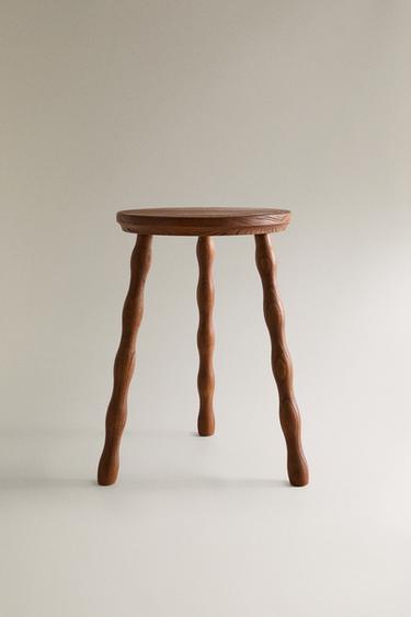 ELM WOOD STOOL - Brown by Zara - Image 0