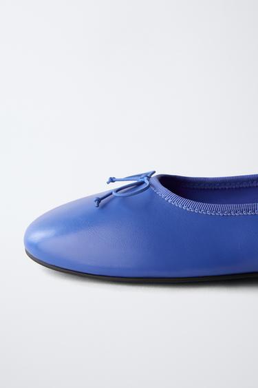 BALLERINES BASIQUES - Bleu de Zara - Image 5