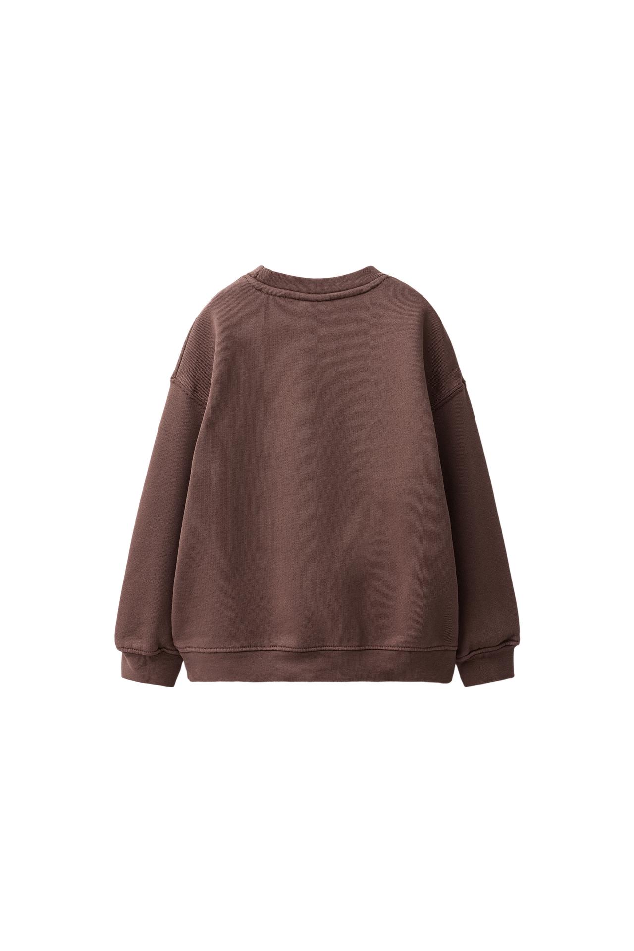BASIC SWEATSHIRT — Brown