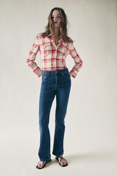 ZW COLLECTION BOOTCUT MID-WAIST CONTOUR JEANS - Indigo by Zara - Image 0