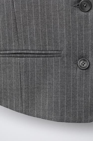PINSTRIPE WAISTCOAT - Anthracite grey by Zara - Image 3