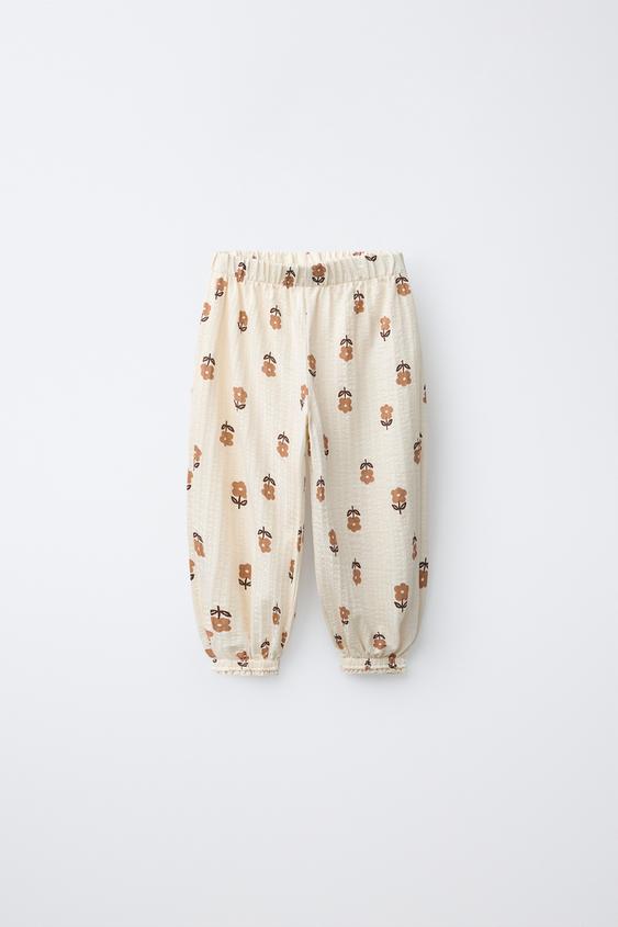 CALÇA JOGGER FLORES RENDA - Cru da Zara - Imagem 0