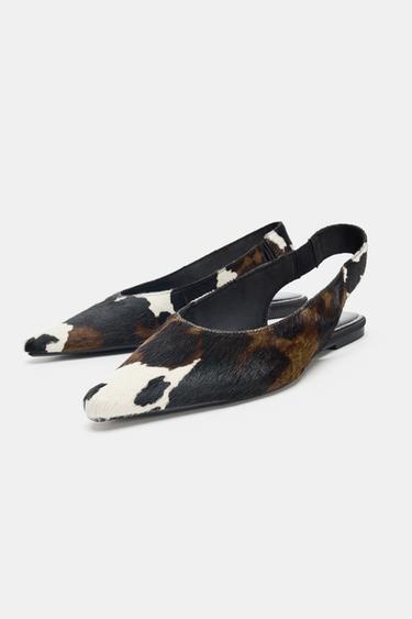 CHAUSSURES À BRIDES ARRIÈRE EN CUIR - Multicolore de Zara - Image 2