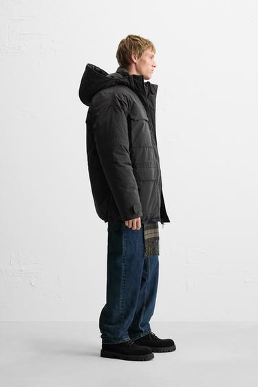 WATER-REPELLENT PADDED PARKA - Black by Zara - Image 3