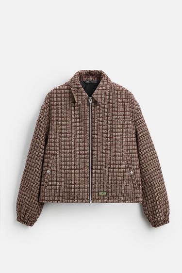 CHECK JACKET - Red by Zara