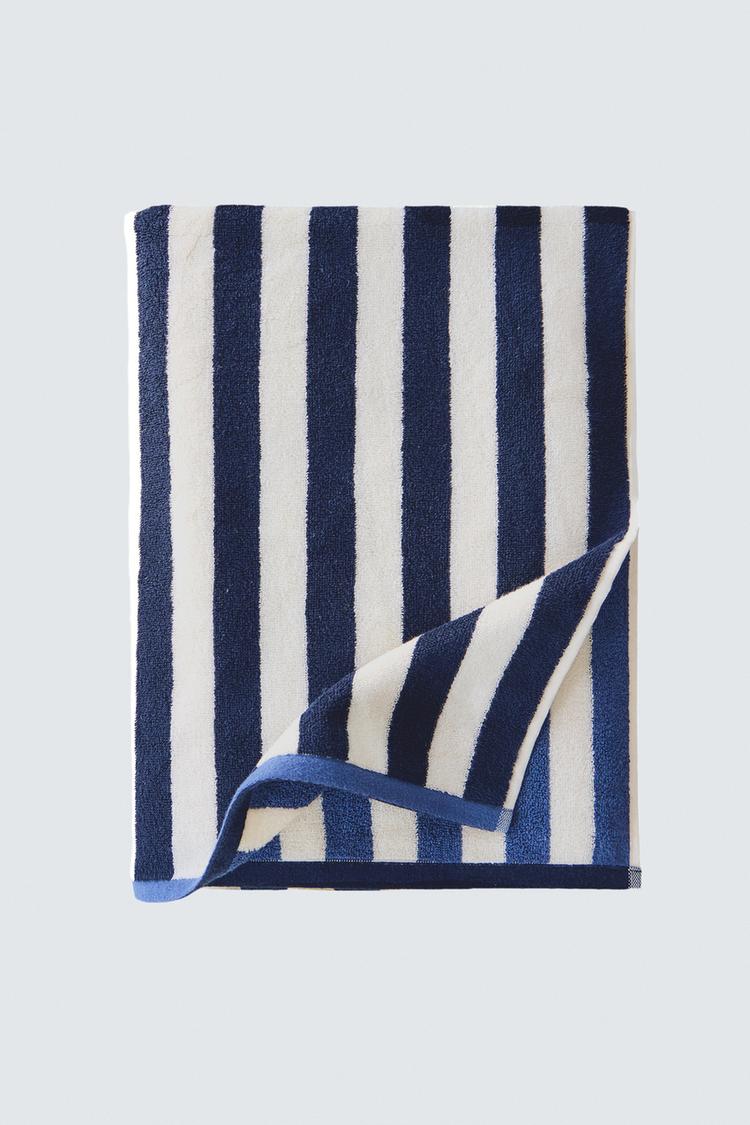 ZARA REVERSIBLE STRIPED BEACH TOWEL