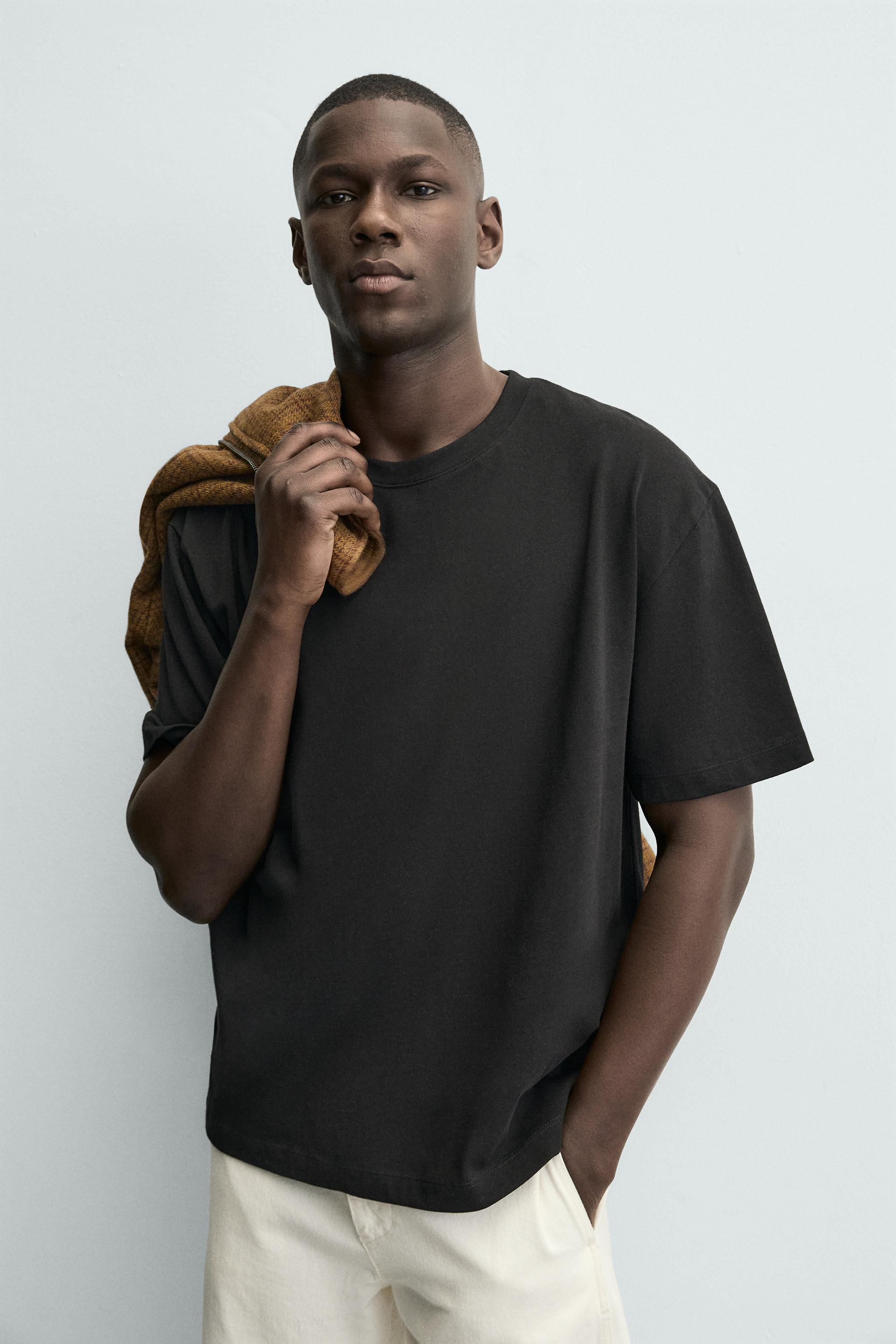 Мужские футболки Zara BASIC HEAVYWEIGHT T-SHIRT /03 — фото 5