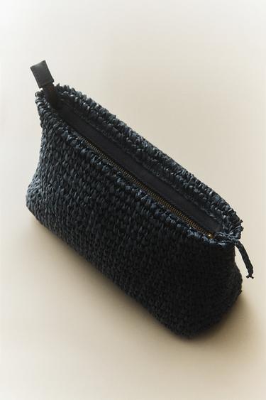 LARGE PAPER WASH BAG - Navy Blue by Zara