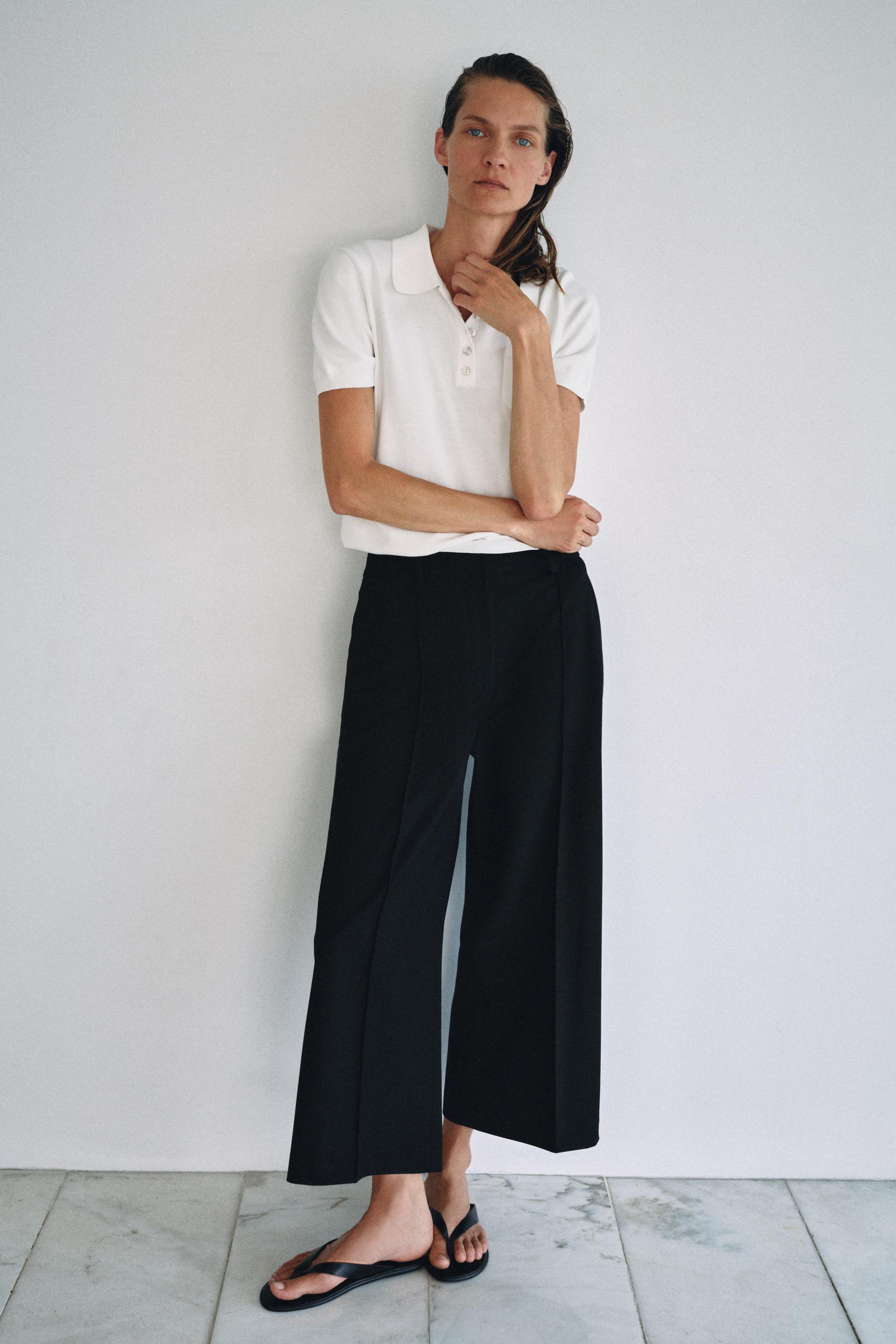 Женские брюки Zara ZW COLLECTION CROPPED PANTS — фото 3