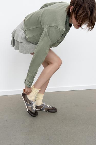 BAREFOOT MESH TRAINERS - Brown by Zara