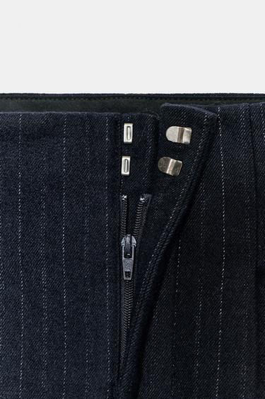 PANTALON À RAYURES TENNIS CEINTURE ZW COLLECTION - Bleu de Zara - Image 6