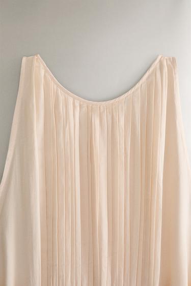 PLEATED SATEEN NIGHTDRESS - Pale pink by Zara - Image 1