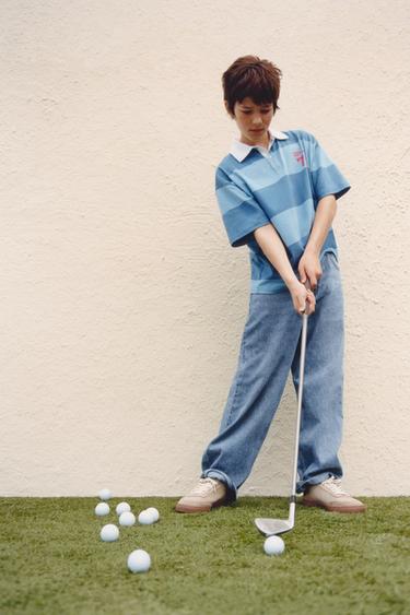 YOʻL-YOʻL UNIVERSITET YORLIQLI POLO KOʻYLAK - Koʻk Zara tomonidan