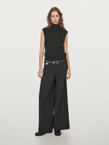 Chaleco punto 100% cashmere - Negro de Zara