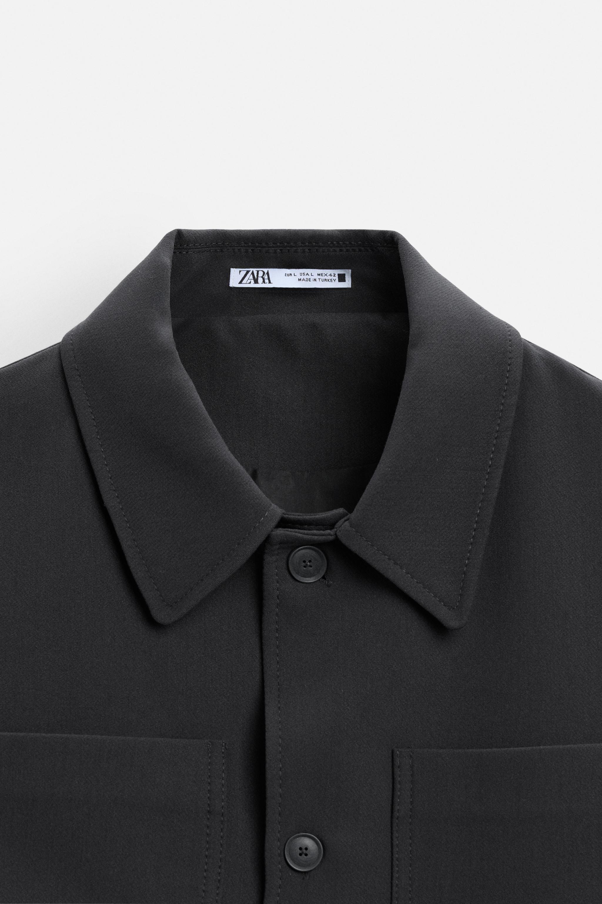 ボクシーフィットシャツジャケット - ブラック | ZARA Japan / 日本