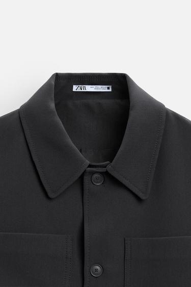 BOXY FIT OVERSHIRT - Grey by Zara