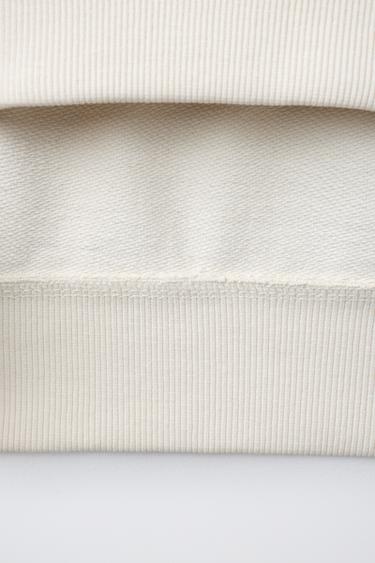 EMBROIDERED SLOGAN SWEATSHIRT - Mid-ecru by Zara - Image 3