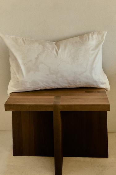 MARBLE PRINT PILLOWCASE - Oyster-white by Zara - Image 4