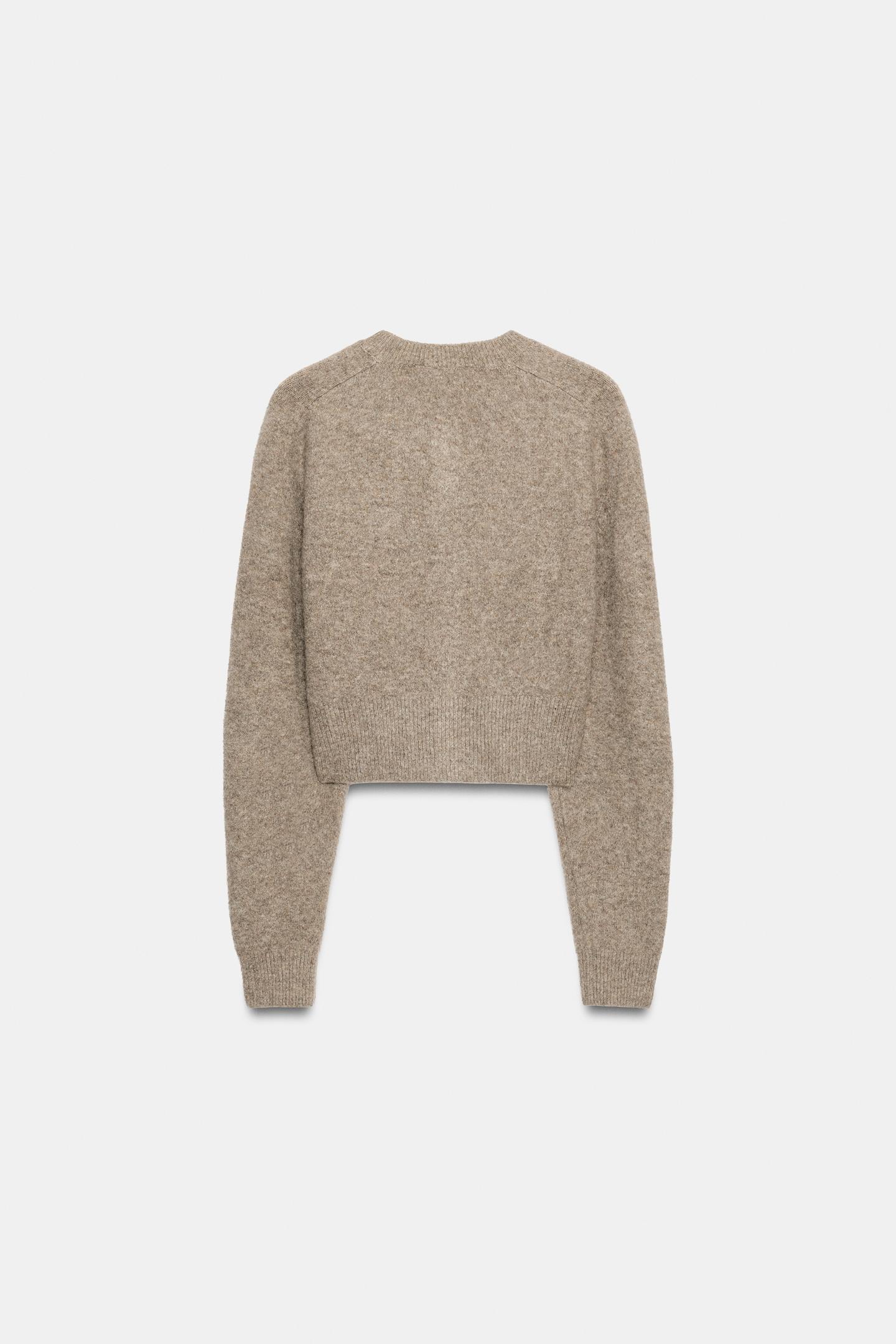 Женский кардиган Zara Soft, цвет: Металлический серо-коричневый коричневый — фото 5