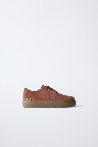 ZARA TIMELESS - LEATHER PLIMSOLLS - Brick by Zara - Image 0