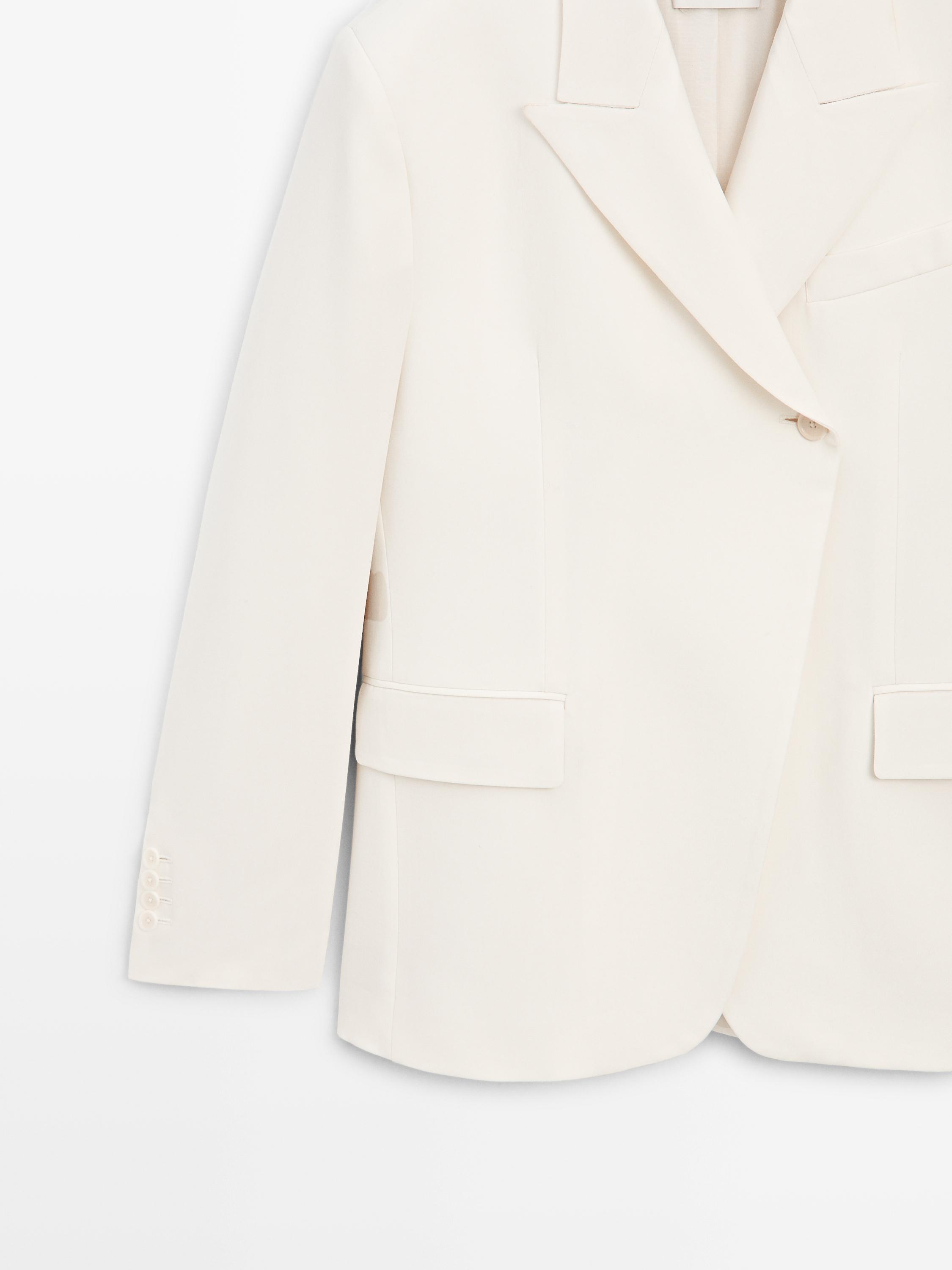 Wool blend crossover blazer - LIMITED