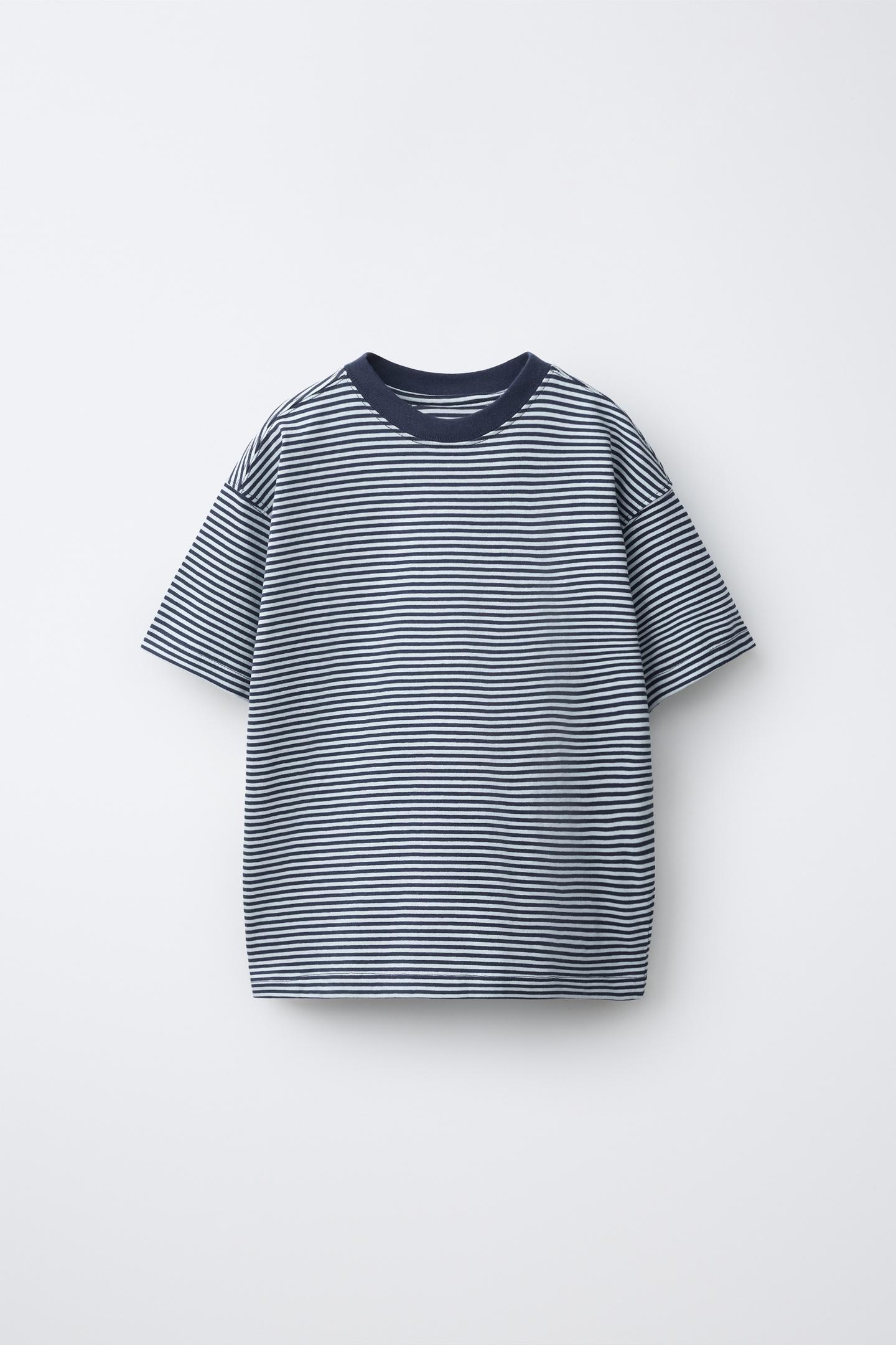 Детская футболка Zara Striped Print, цвет: Полосатый