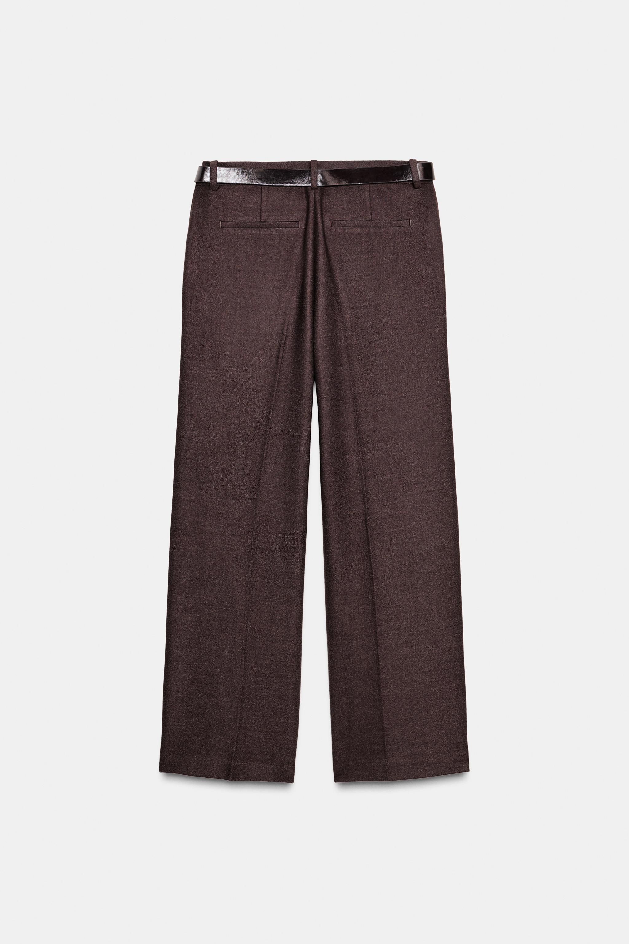 BELTED STRAIGHT LEG PANTS