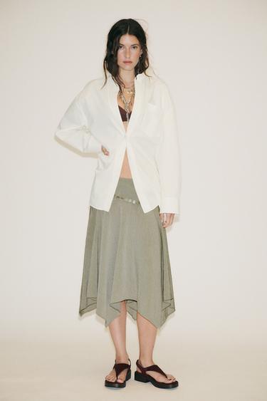 ПОПЛИН ЖЕЙДЕ - Экру Zara компаниясынан