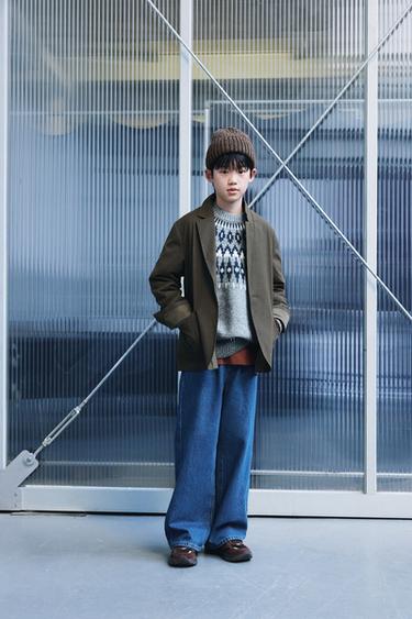 Zara 法蘭絨西裝外套 - 深卡其色