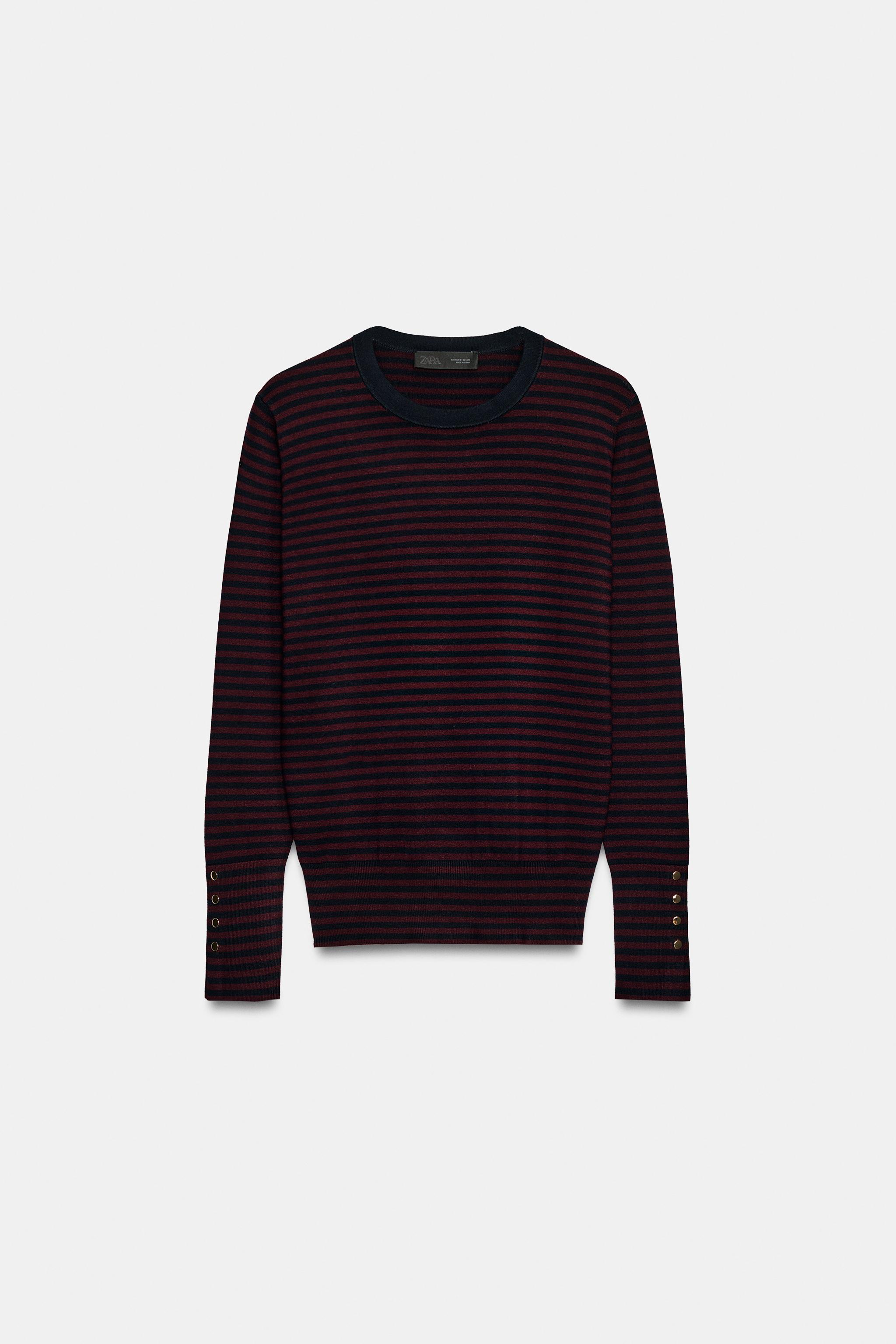BASIC KNIT JUMPER — Striped