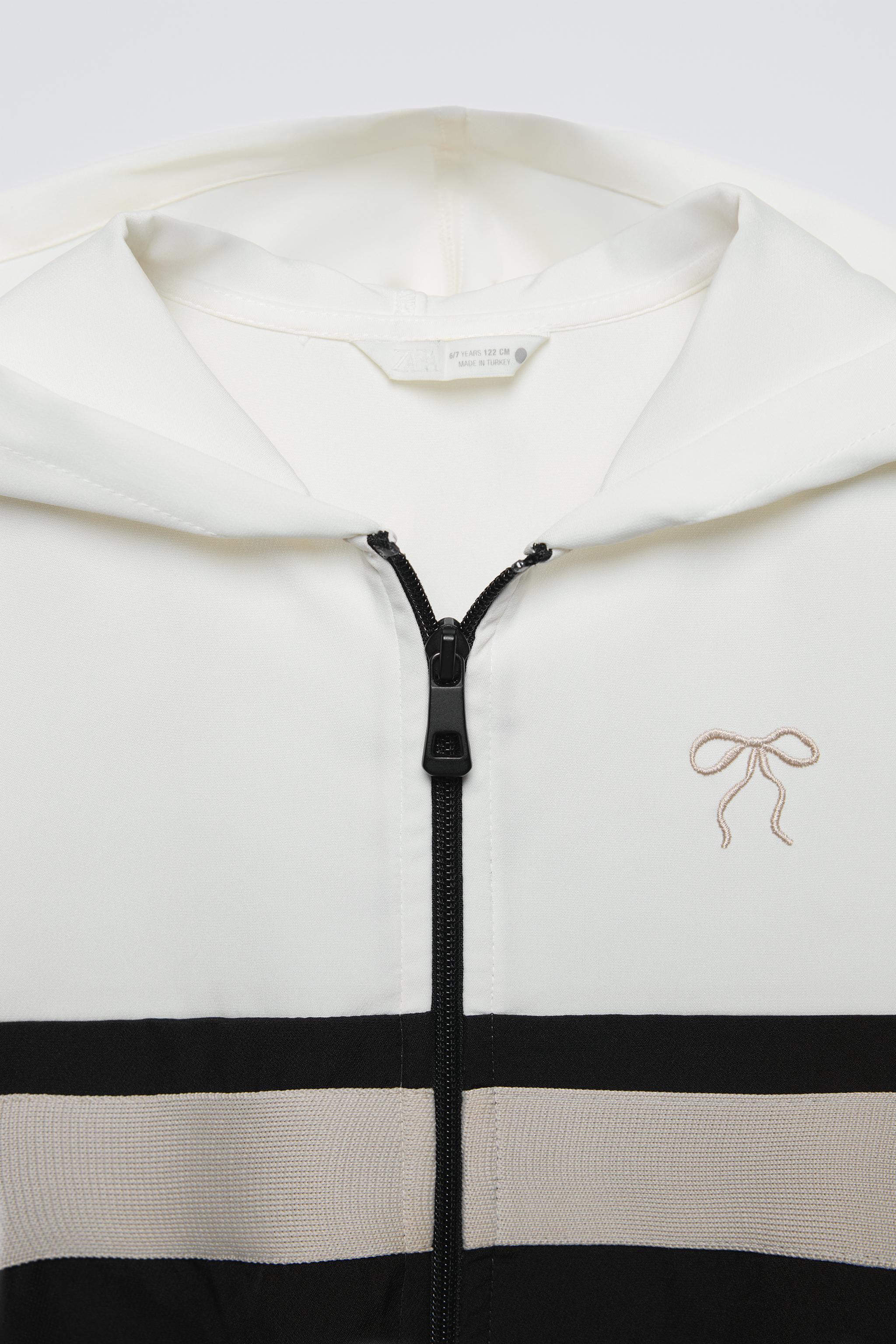 刺繍リボン付きフードスウェットシャツ - ブラック | ZARA Japan