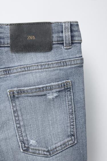 RIPPED SKINNY FIT JEANS - Blue by Zara - Image 3