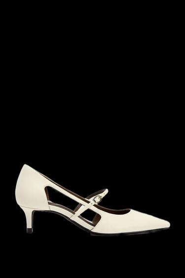 ABSATZSCHUH MIT SEITLICHEN ÖFFNUNGEN - Weiß von Zara