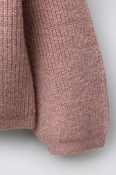 BASIC KNIT CARDIGAN - Pink marl by Zara - Image 3