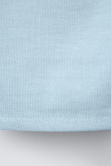 OFF-THE-SHOULDER T-SHIRT WITH STUDS - Blue by Zara - Image 3