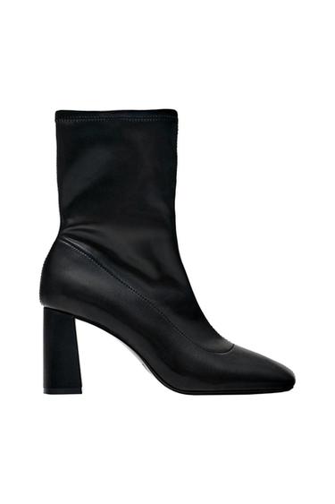 STRETCH HEELED ANKLE BOOTS