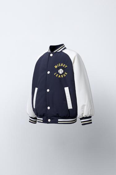 MICKEY MOUSE © DISNEY WATER-REPELLENT VARSITY BOMBER JACKET - Navy blue by Zara - Image 1