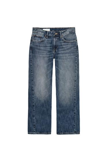 JEANS TRF CROPPED TIRO MEDIO - Marino de Zara