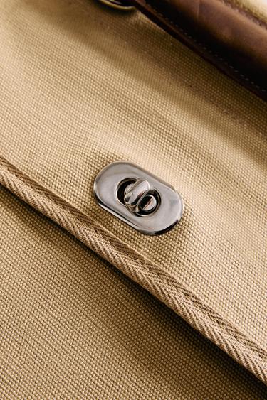 EXPANDABLE CANVAS BAG - Beige by Zara - Image 2