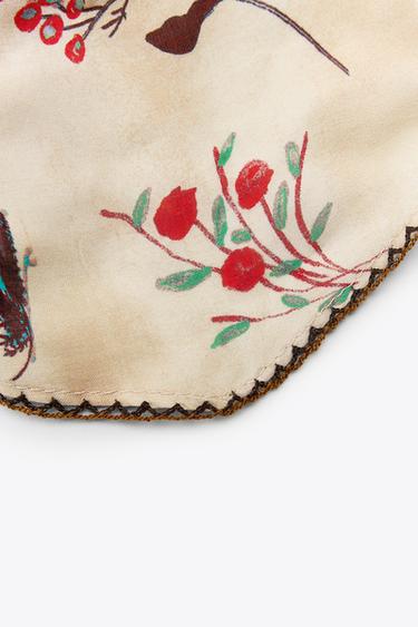 BANDANA FLEURS BRODÉES DENTELLE - Sable de Zara - Image 5