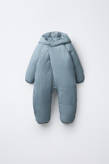 NYLON CONVERTIBLE FOOT ONE-PIECE SUIT - Blue by Zara - Image 0