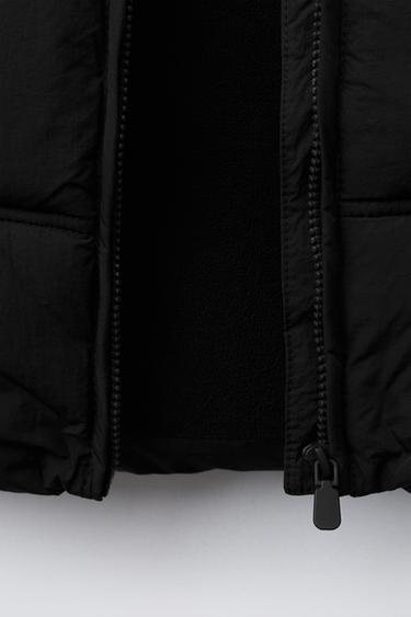 WATER-REPELLENT HOODED PADDED JACKET - Black by Zara - Image 4