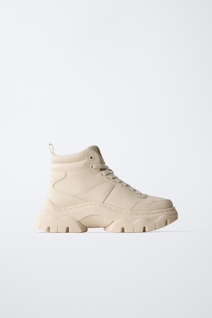 Brand New Zara High tops HIGH TOP SNEAKERS WITH PIECES - Multi-color | ZARA United States main image 4