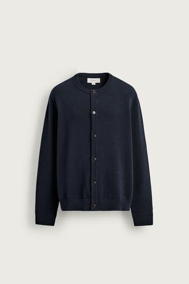 CÁRDIGAN REGULAR FIT ALGODÓN - Marino oscuro de Zara