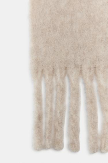 CHUNKY FRINGED SCARF - Stone by Zara - Image 2