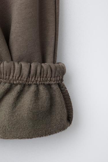 ENSEMBLE JOGGING SWEAT ET PANTALON JOGGER BASIQUE ÉTIQUETTE - Marron / Taupe de Zara - Image 5